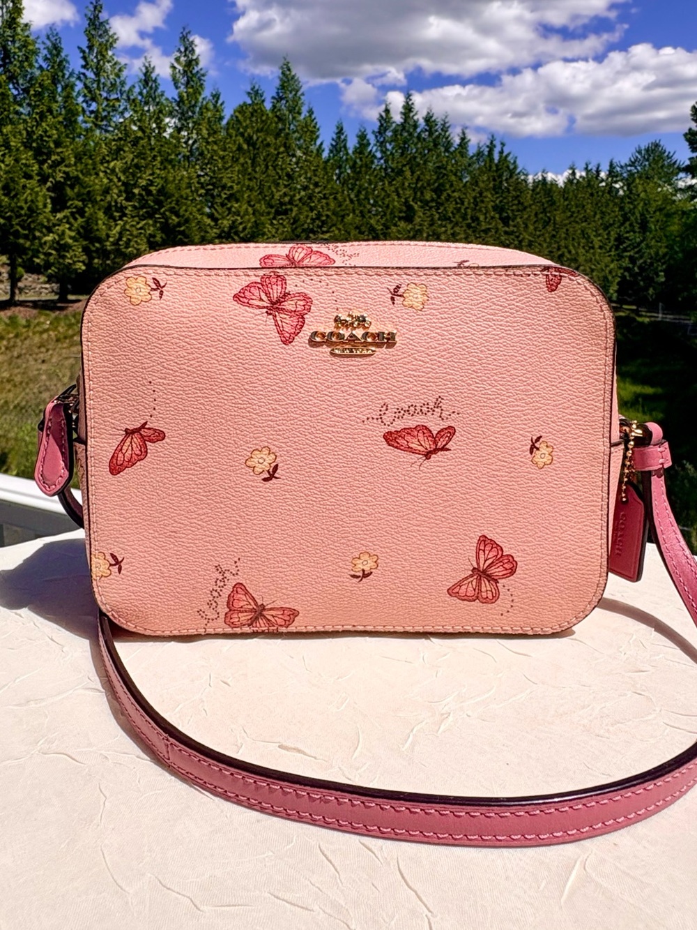 COACH Camera Bag With Butterfly Print 2464